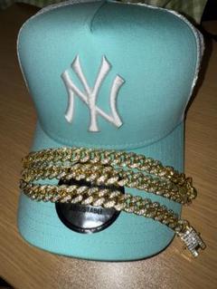 NEW ERA NYロゴ ターコイズブルー 調整可能 マイアミチェーンセット