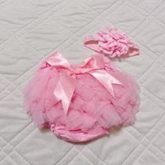 ベビー アンダーパンツ おむつカバー S ブルマ ピンク チュチュスカート
