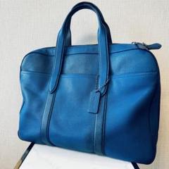 【COACH】コーチレザービジネスバッグ　青 COACH - コーチ／COACH バッグ ブリーフケース ビジネスバッグ