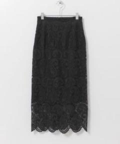 【美品】CELFORD　ペイズリーレースタイトスカート　36