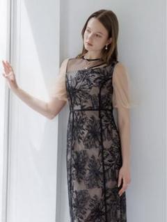 レジャ Leja アシンメトリーシアーフラワードレス美脚効果結婚式