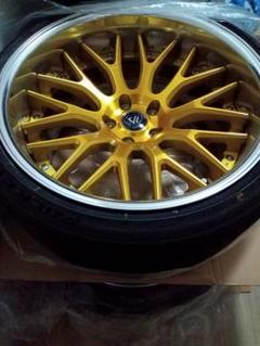 19インチ深リム タイヤホイールセット自家塗装自家補修