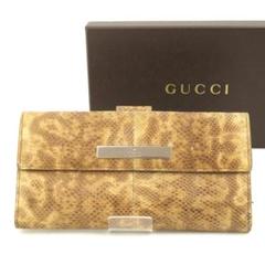 ✨良品✨ GUCCI 長財布 プレート パイソン ベルト GG