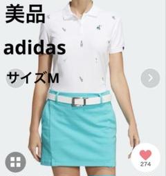 美品　adidas PLAY GREEN 半袖刺繍ポロシャツ　サイズM