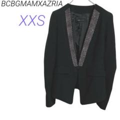 お値下げ♥BCBGMAXAZRIA ノーカラーケープジャケット　ブラック　М お値下げ♥BCBGMAXAZRIA ノーカラーケープジャケット ブラック М