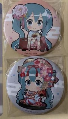 雑貨　[破損品] 全5種セット MEGAアクリルスタンド 「初音ミク はんなり♪京都 ラッキー缶バッジBOX」 あたり景品 初音ミク 16th Anniversary POP UP SHOP ～はんなり京都～ 開催