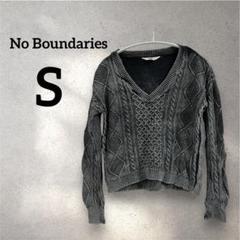 No Boundaries 【S】Vネック セーター ダークグレー