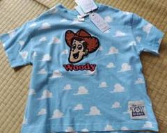 ウッディ刺繍 水色Tシャツ100cm
