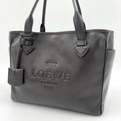 ロエベ LOEWE トートバッグ リピートアナグラム PVC レザー A4 美品✨ロエベ LOEWE トートバッグ リピートアナグラム PVC レザー A4