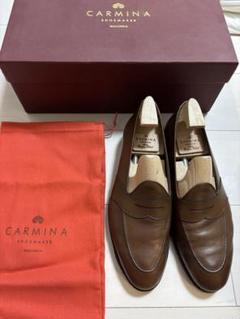 【ゆう】CARMINA カルミナ ビットローファー 7.5 赤 ホースビットペニーローファー（ オクスブラッド オスカリア