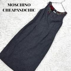 MOSCHINO CHEAPANDCHIC モスキーノノースリーブワンピース 良品 MOSCHINO モスキーノ チープアンドシック フラワープリント