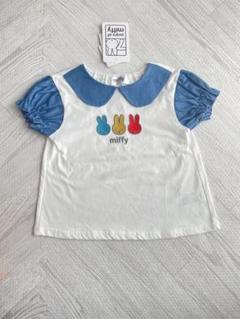 新品未使用タグ付き　ミッフィー Tシャツ　ぽわん袖　デニム　刺繍　95