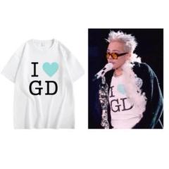 うってぃー★ライブ直前特価★キラキラ　I❤️GD ジヨン着用　Tシャツ L ジヨン I LOVE GD TシャツG-DRAGON ジードラゴンド ライブ