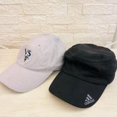 【2点セット】アディダス カスコ キャップ 帽子 ゴルフ 黒 スポーツ 冬用