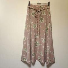 【極美品】PINK HOUSE 段々 スカート ピコフリル フレア 極美品】PINK HOUSE 段々 フレア スカート ピコフリル 花柄