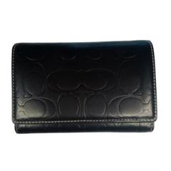 COACH 二つ折り財布 黒 レザー