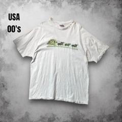 90s USA製 Hanes ヴィンテージ アニマルプリント ビーフィーT