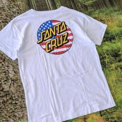 サンタクルーズSantaCruzバック両面ロゴプリント白Tシャツ