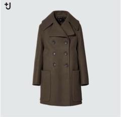 【極美品】UNIQLO＋J ジルサンダー オーバーサイズピーコート サイズXL ユニクロ公式 | ウールブレンドオーバーサイズピーコート