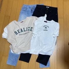 150cm Tシャツ2枚とデニムパンツセット　女子おまとめセット