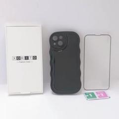 iPhone14カバー iPhoneカバー 6.1インチ 黒 ガラスフィルム付き