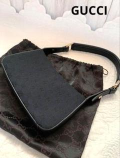GUCCI ハンドバッグ GG柄 キャンバス ブラック