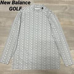 ニューバランスゴルフ★ロゴ総柄★薄手ストレッチシャツ【メンズ サイズ6（XL）】