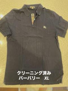 BURBERRY BRITポロシャツ XL バーバリー　黒　クリーニング済み