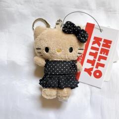 me %ローリーズファーム 日焼けキティ　ぬいぐるみキーホルダー ドット黒