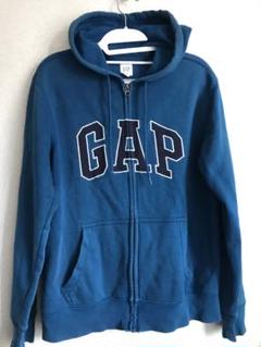 【OLD GAP】 ジップパーカー サンフェード ナス紺 実寸L相当 OLD GAP】 ジップパーカー サンフェード ナス紺 実寸L相当