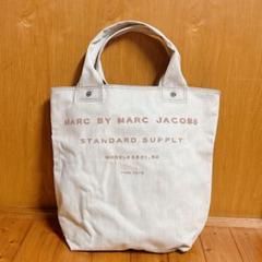 MARC JACOBS ロゴ トートバッグ キャンバス生地 A4 白