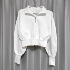 【新品】ハーフジップショートスウェット オフホワイト