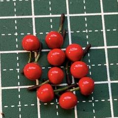 ミニチュア さくらんぼ10粒 ミニチュアスイーツ クレイケーキに 樹脂粘土