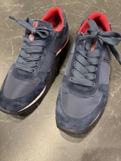PRADA ネイビー/レッド スニーカー