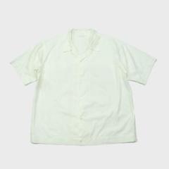 MUJI Labo オーバーサイズオープンカラー 半袖シャツ 白 L-XL