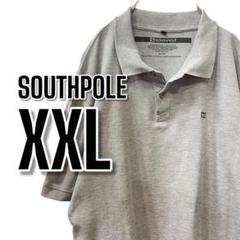 【548】USA古着 ポロシャツ グレー　SOUTHPOLE