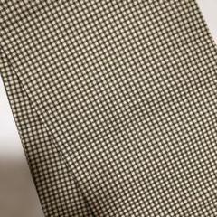 オリーブ色とベージュのチェック柄 生地　ハンドメイド　幅108×200