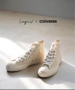 【yumu】Ungrid×CONVERSE コラボ商品　レザースニーカー Ungrid×CONVERSE コラボ商品 レザースニーカー