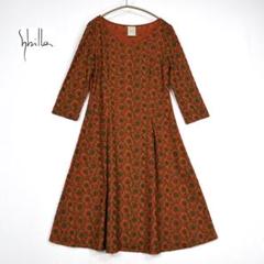 【美品】シビラ 長袖ワンピース フレア M 花柄刺繍 ベージュ×赤 2025年最新】シビラ 刺繍 ワンピの人気アイテム - メルカリ
