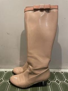 【美品】 キタムラ レインブーツ ロング 黒Mサイズ（23cm） レインブーツ レディース ロング おしゃれ 軽量 ロングブーツ 筒