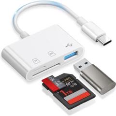 SD カードリーダー type-c メモリ3in1 USB SD 変換アダプタ
