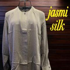 (S39)jasmi silk 長袖 ジャスミシルク　シャツ　薄手 ボタンのサムネイル