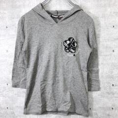 MARY QUANT 英国トラッド ガーリー古着 ビーズ刺繍 フード付きTシャツ