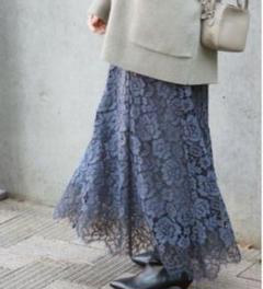 IENA レース裾フレアスカート　グレー 楽天市場】【SALE／20%OFF】レース裾フレアスカート◇ IENA