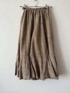 うさとの服 usaato ヘンプ コットン サーキュラー スカート 茶 エボニー うさとの服 usaato ヘンプ コットン サーキュラー スカート 茶
