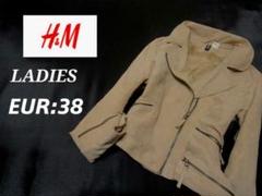 レディースM EUR38 ◇H&M◇ スゥエード地ライダースジャケット