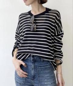 L'Appartement☆Border Sheer Knit
