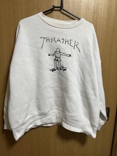 THRASHER ホワイト スウェット Lサイズのサムネイル