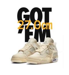 OFF-WHITE x NIKE AIR JORDAN 4 ジョーダン4 27㎝