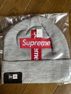 Supreme Cross Box Logo Beanie グレー